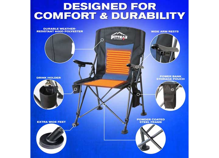 Pittman Outdoors Heated Camping Chair