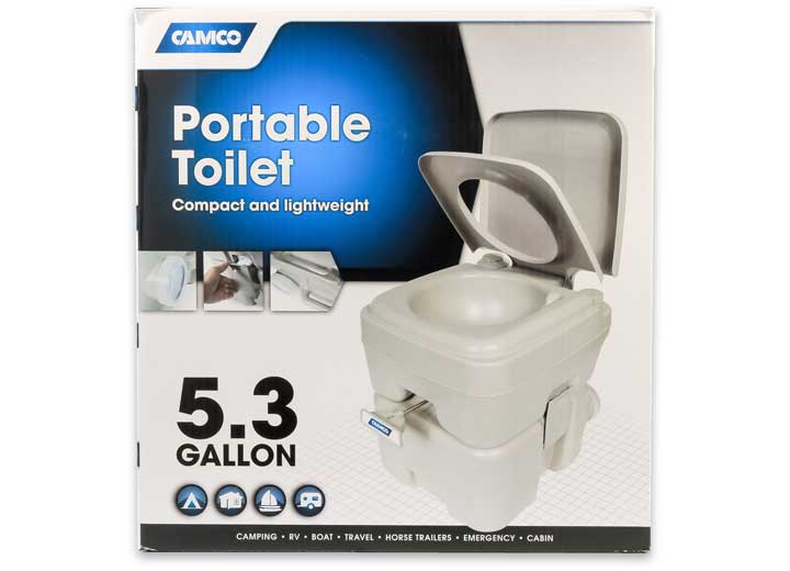 Camco Portable Toilet – 5.3 Gallon Capacity