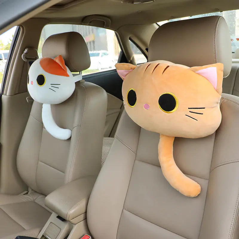 Cute Cartoon Cat Car Pillow