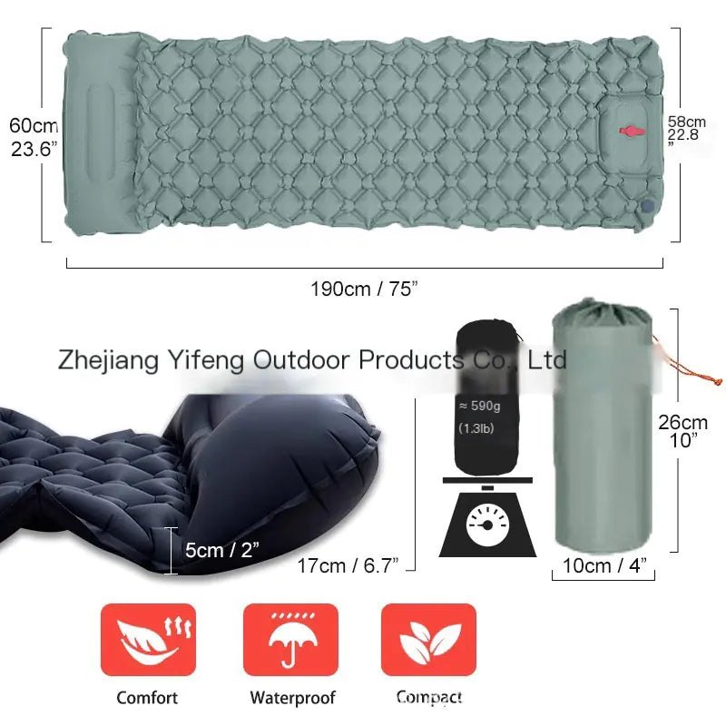 New Lightweight Outdoor Camping Inflatable Sleeping Pad