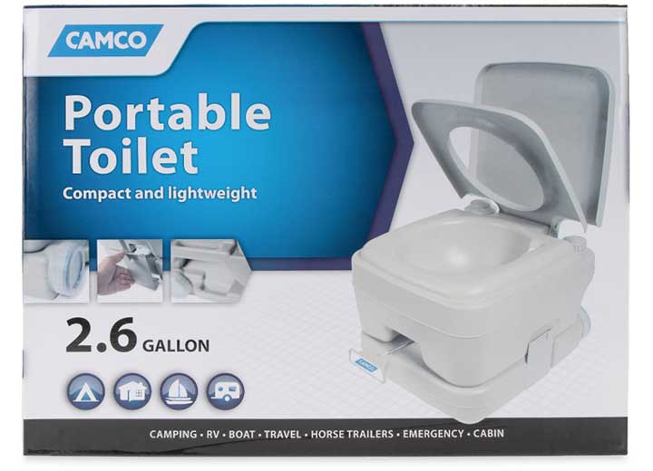 Camco Portable Toilet – 2.6 Gallon Capacity