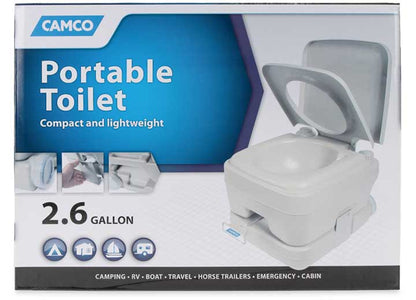 Camco Portable Toilet – 2.6 Gallon Capacity