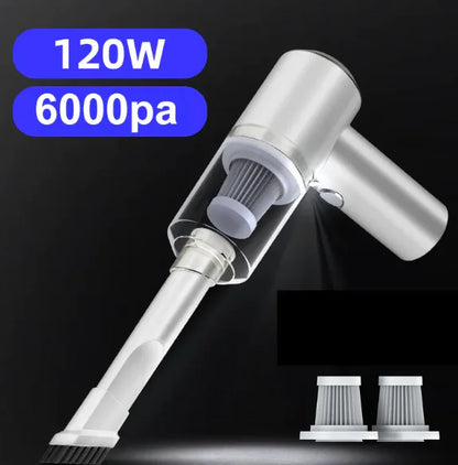 GoClean Pro – 120W Cordless Car Vacuum with Strong Suction (6000Pa)