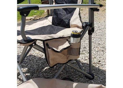 Heavy-duty folding camping chair with carry bag