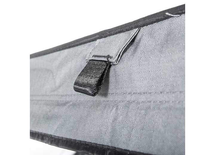 Close-up of the Smittybilt awning's heavy-duty 600D Oxford material and attachment strap.